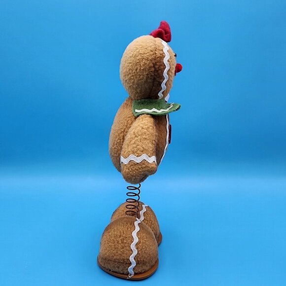 Gingerbread Girl w/ Peppermint Candy Christmas Tabletop Decor Spring Base Plush - Picture 5 of 8
